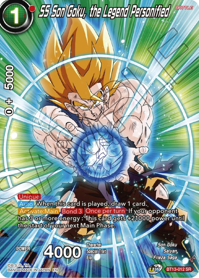 SS Son Goku, the Legend Personified (BT13-012) [Theme Selection: History of Son Goku] | Odin's Place
