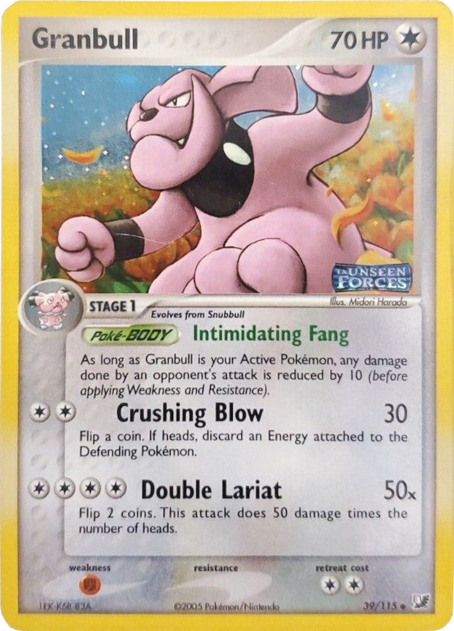 Granbull (39/115) (Stamped) [EX: Unseen Forces] | Odin's Place