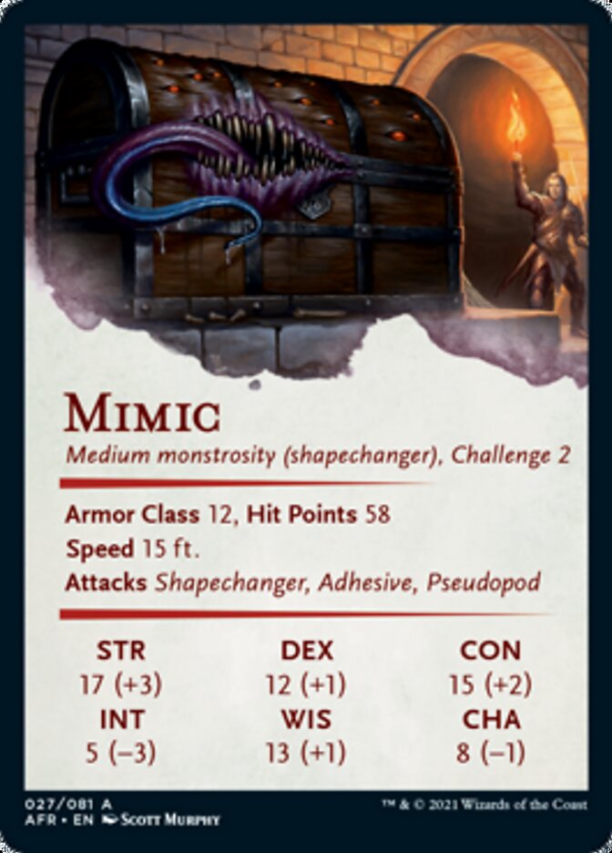 Mimic Art Card [Dungeons & Dragons: Adventures in the Forgotten Realms Art Series] | Odin's Place