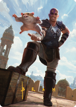 Minsc & Boo, Timeless Heroes Art Card (72) (Gold-Stamped Signature) [Commander Legends: Battle for Baldur's Gate Art Series] | Odin's Place