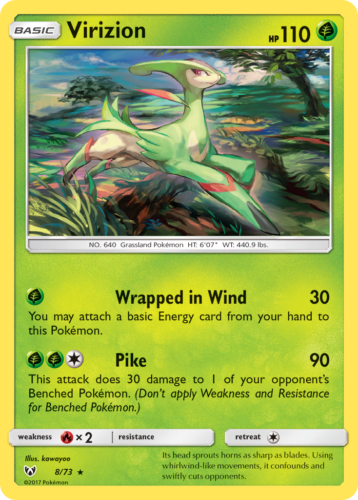 Virizion (8/73) [Sun & Moon: Shining Legends] | Odin's Place