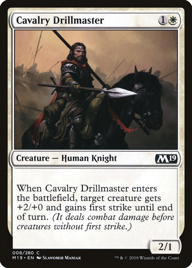 Cavalry Drillmaster (8) [Core Set 2019] | Odin's Place