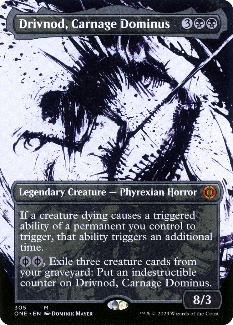Drivnod, Carnage Dominus (Borderless Ichor) [Phyrexia: All Will Be One] | Odin's Place