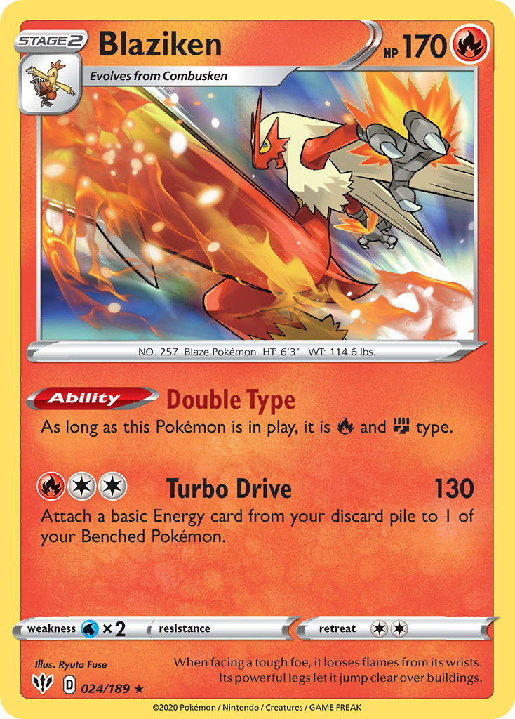 Blaziken (024/189) [Sword & Shield: Darkness Ablaze] | Odin's Place