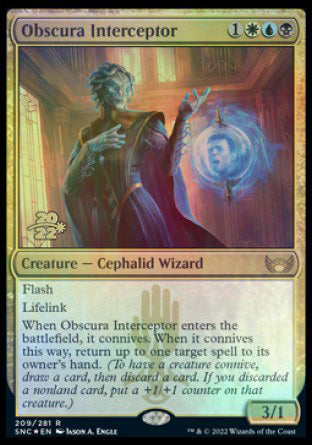 Obscura Interceptor [Streets of New Capenna Prerelease Promos] | Odin's Place