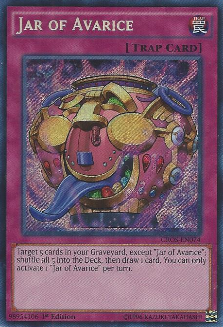 Jar of Avarice [CROS-EN074] Secret Rare | Odin's Place