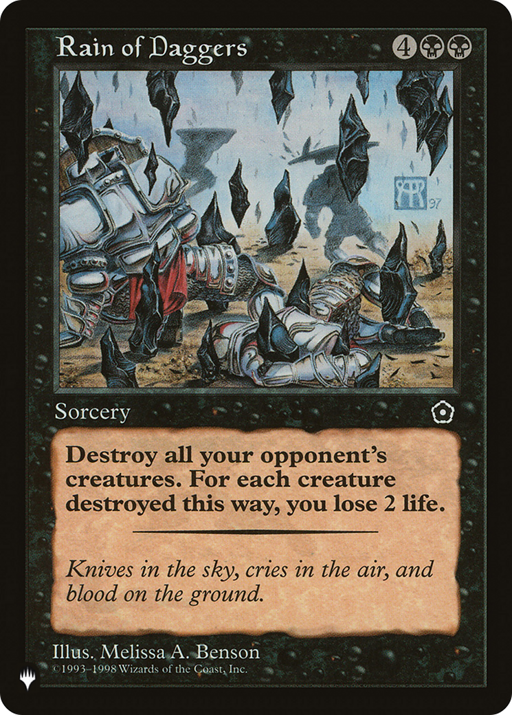 Rain of Daggers [The List] | Odin's Place