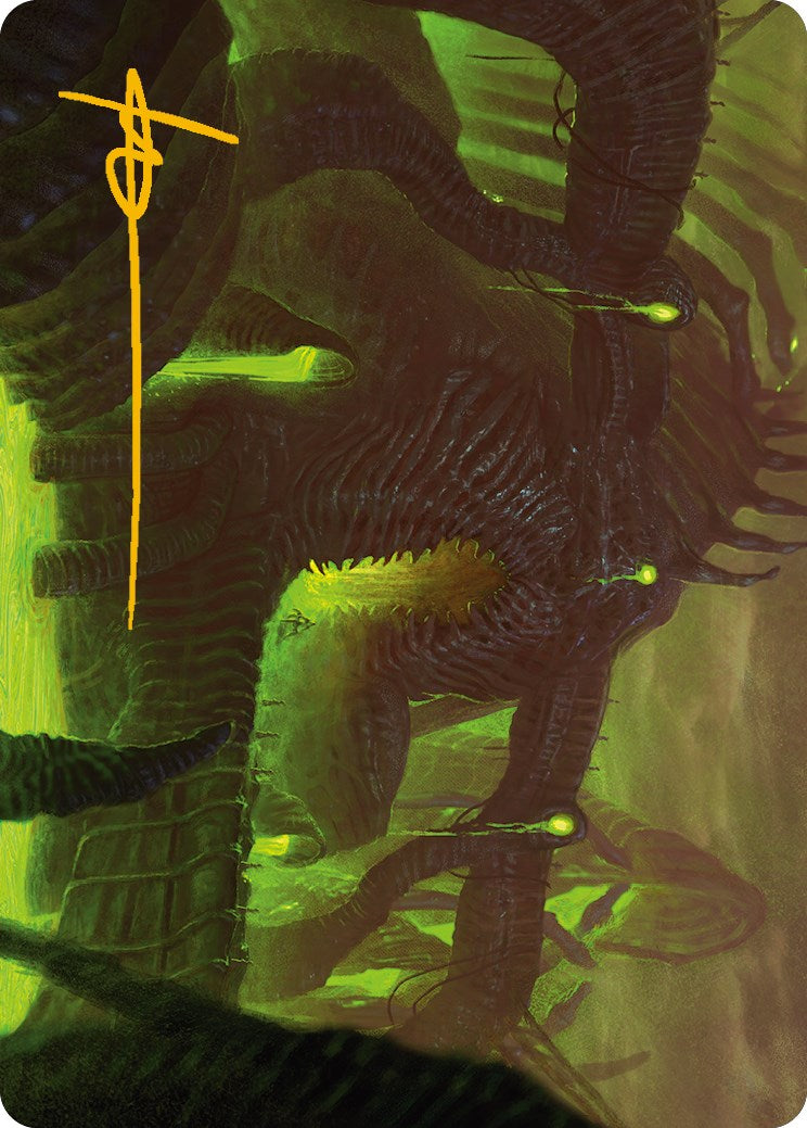 The Dross Pits Art Card (Gold-Stamped Signature) [Phyrexia: All Will Be One Art Series] | Odin's Place