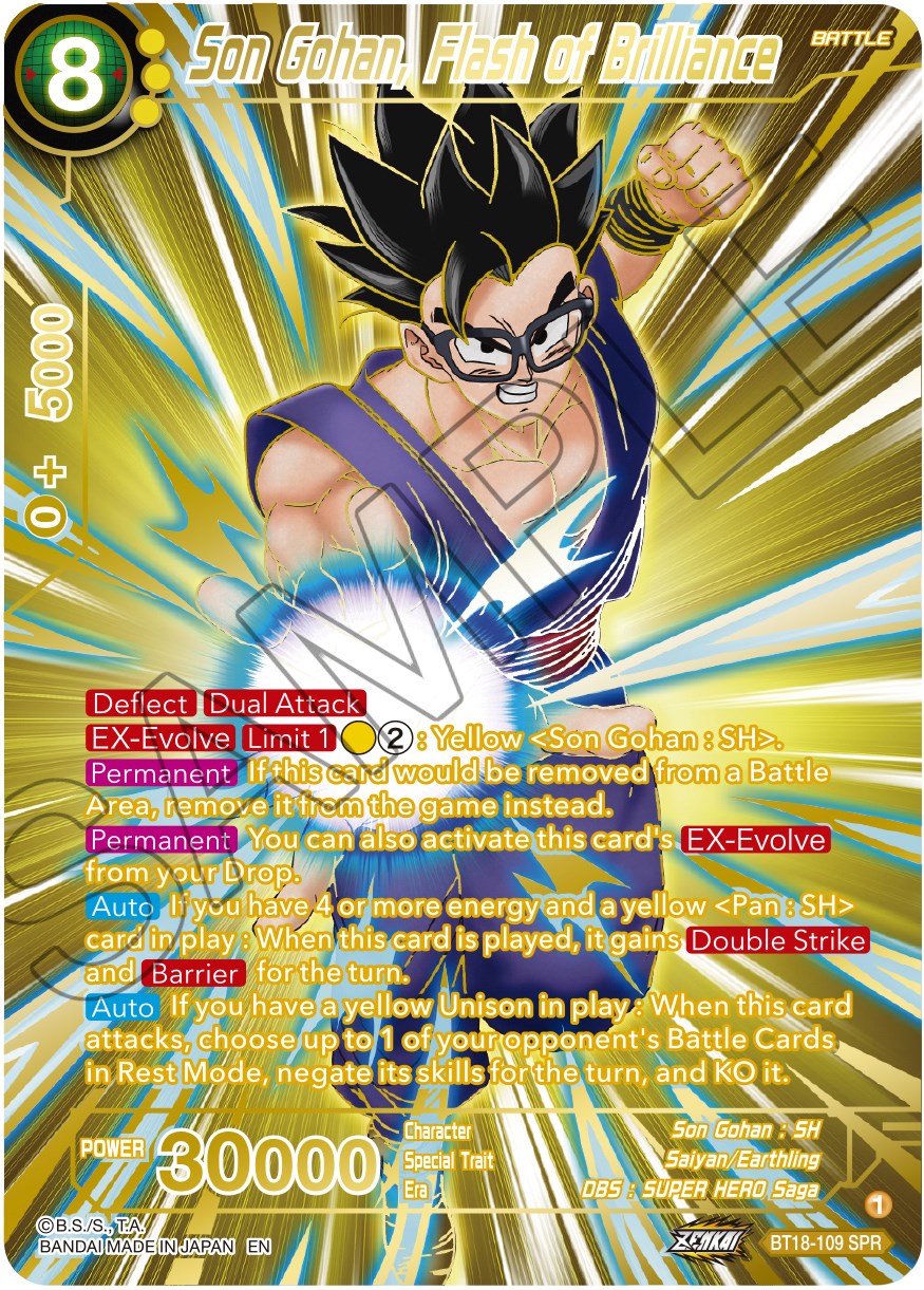 Son Gohan, Flash of Brilliance (SPR) (BT18-113) [Dawn of the Z-Legends] | Odin's Place