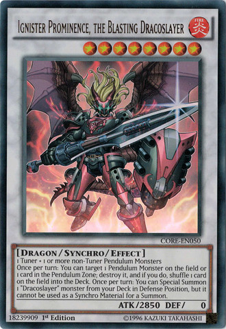 Ignister Prominence, the Blasting Dracoslayer [CORE-EN050] Ultra Rare | Odin's Place