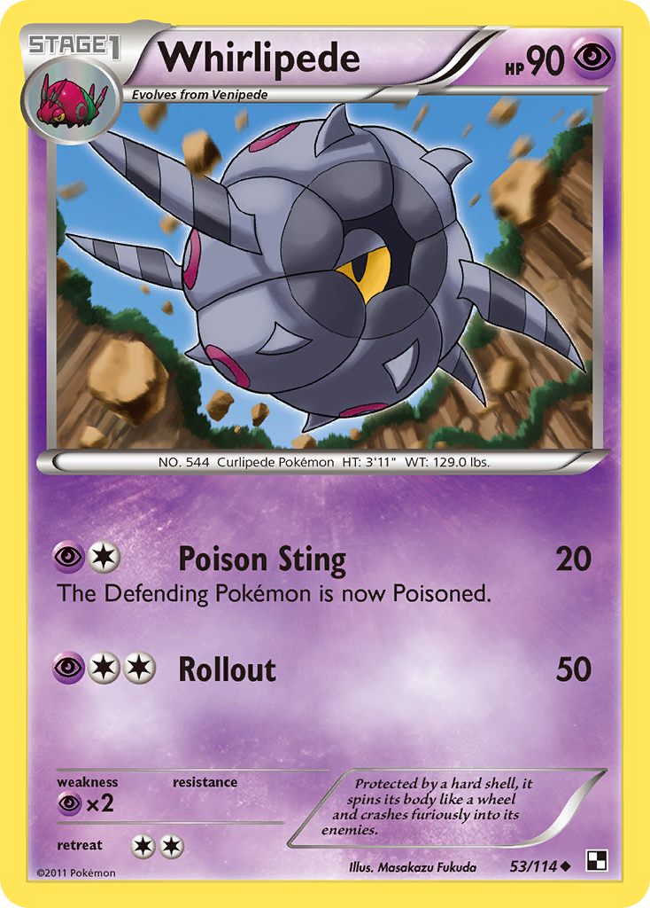 Whirlipede (53/114) [Black & White: Base Set] | Odin's Place