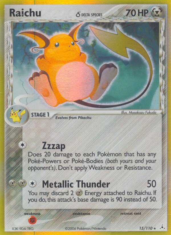 Raichu (15/110) (Delta Species) [EX: Holon Phantoms] | Odin's Place