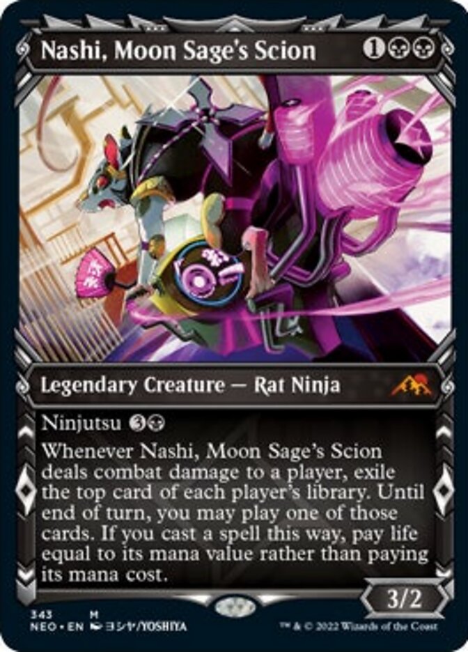 Nashi, Moon Sage's Scion (Showcase Ninja) [Kamigawa: Neon Dynasty] | Odin's Place