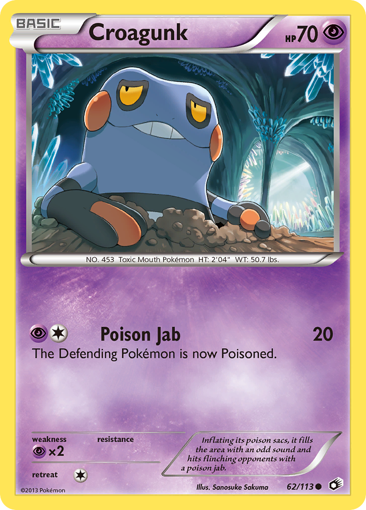 Croagunk (62/113) [Black & White: Legendary Treasures] | Odin's Place