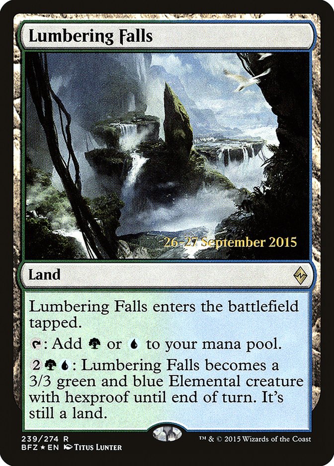 Lumbering Falls (239) [Battle for Zendikar Prerelease Promos] | Odin's Place