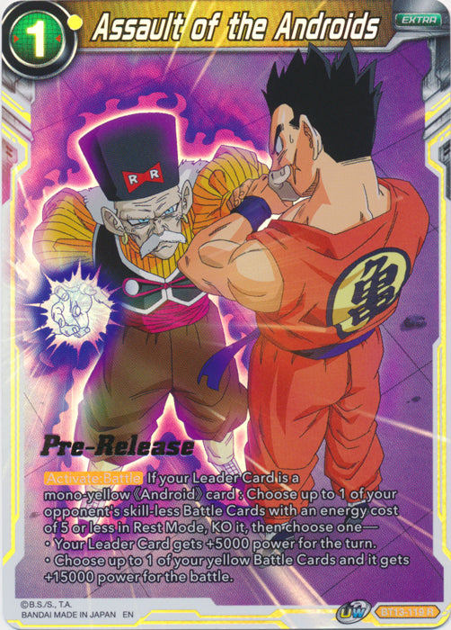 Assault of the Androids (BT13-119) [Supreme Rivalry Prerelease Promos] | Odin's Place