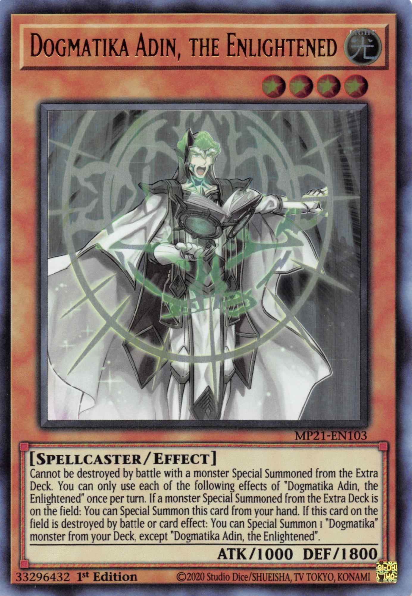 Dogmatika Adin, the Enlightened [MP21-EN103] Ultra Rare | Odin's Place