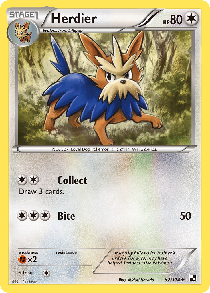 Herdier (82/114) [Black & White: Base Set] | Odin's Place