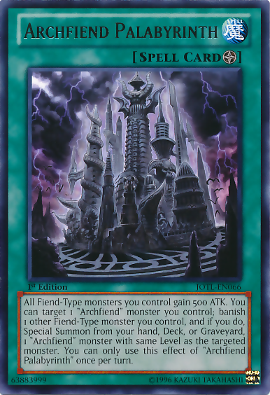 Archfiend Palabyrinth [JOTL-EN066] Rare | Odin's Place