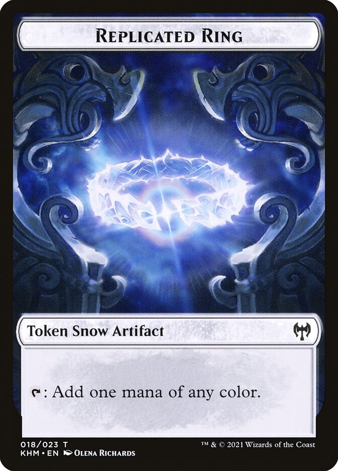 Elf Warrior // Replicated Ring Double-Sided Token [Kaldheim Tokens] | Odin's Place