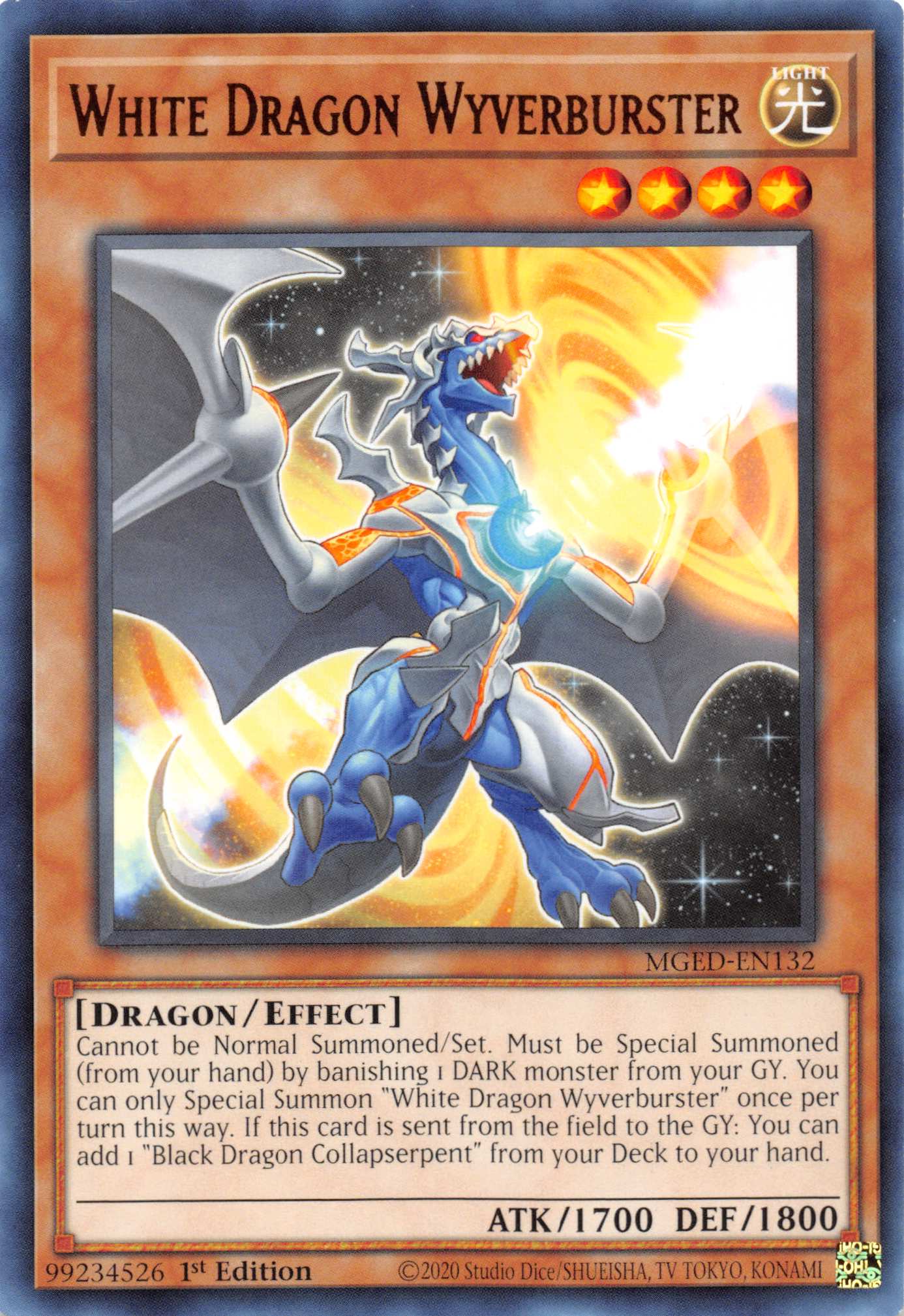 White Dragon Wyverburster [MGED-EN132] Rare | Odin's Place