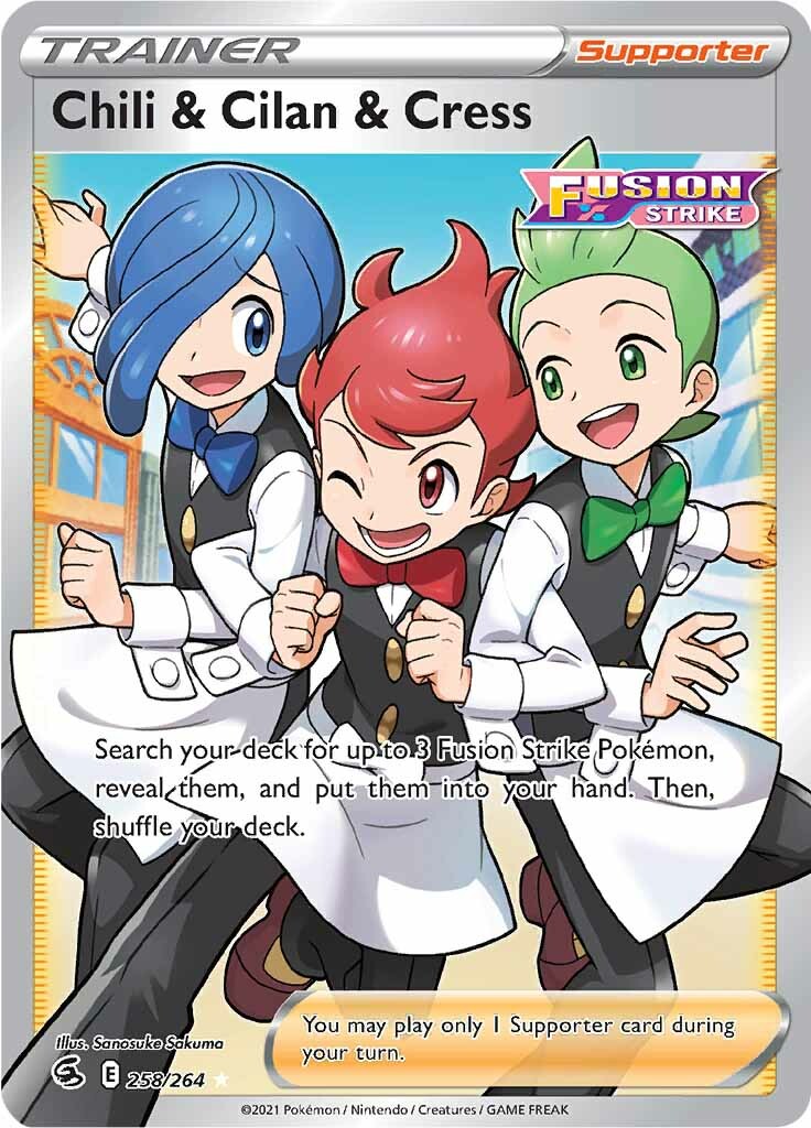 Chili & Cilan & Cress (258/264) [Sword & Shield: Fusion Strike] | Odin's Place