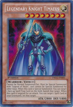 Legendary Knight Timaeus [DRLG-EN001] Secret Rare | Odin's Place