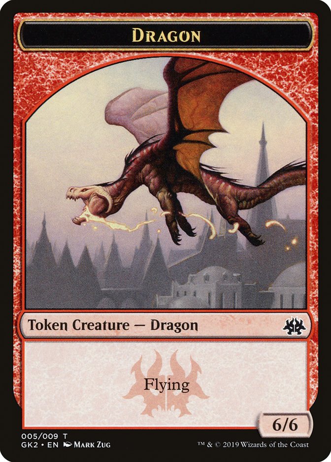 Dragon // Goblin Double-Sided Token [Ravnica Allegiance Guild Kit Tokens] | Odin's Place