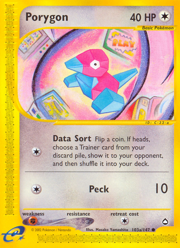 Porygon (103a/147) [Aquapolis] | Odin's Place