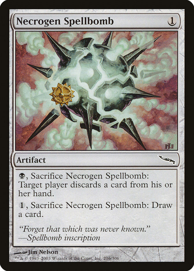 Necrogen Spellbomb (216) [Mirrodin] | Odin's Place