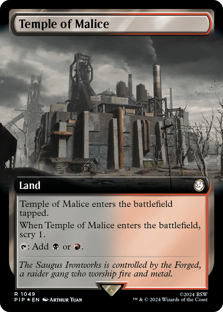 Temple of Malice (Extended Art) (Surge Foil) [Fallout] | Odin's Place