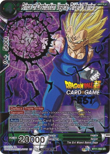 Prince of Destruction Vegeta, Prideful Warrior (Card Game Fest 2022) (BT11-066) [Tournament Promotion Cards] | Odin's Place