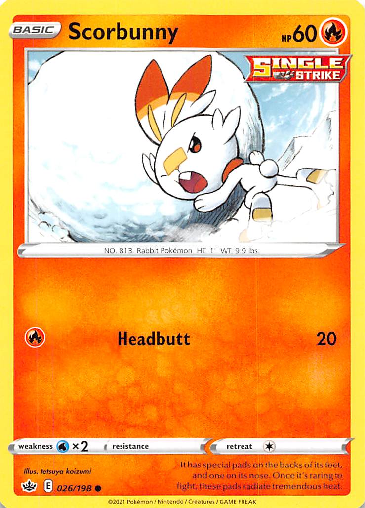 Scorbunny (026/198) [Sword & Shield: Chilling Reign] | Odin's Place