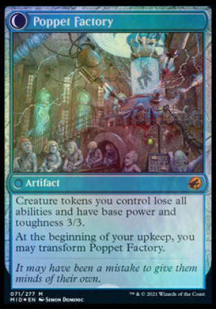 Poppet Stitcher // Poppet Factory [Innistrad: Midnight Hunt Prerelease Promos] | Odin's Place