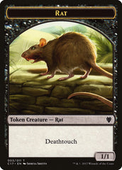 Cat Warrior (008) // Rat (003) Double-Sided Token [Commander 2017 Tokens] | Odin's Place