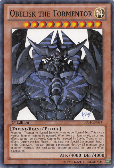 Obelisk the Tormentor [BP01-EN021] Starfoil Rare | Odin's Place