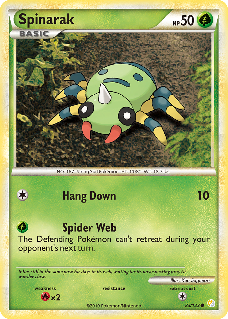 Spinarak (83/123) [HeartGold & SoulSilver: Base Set] | Odin's Place