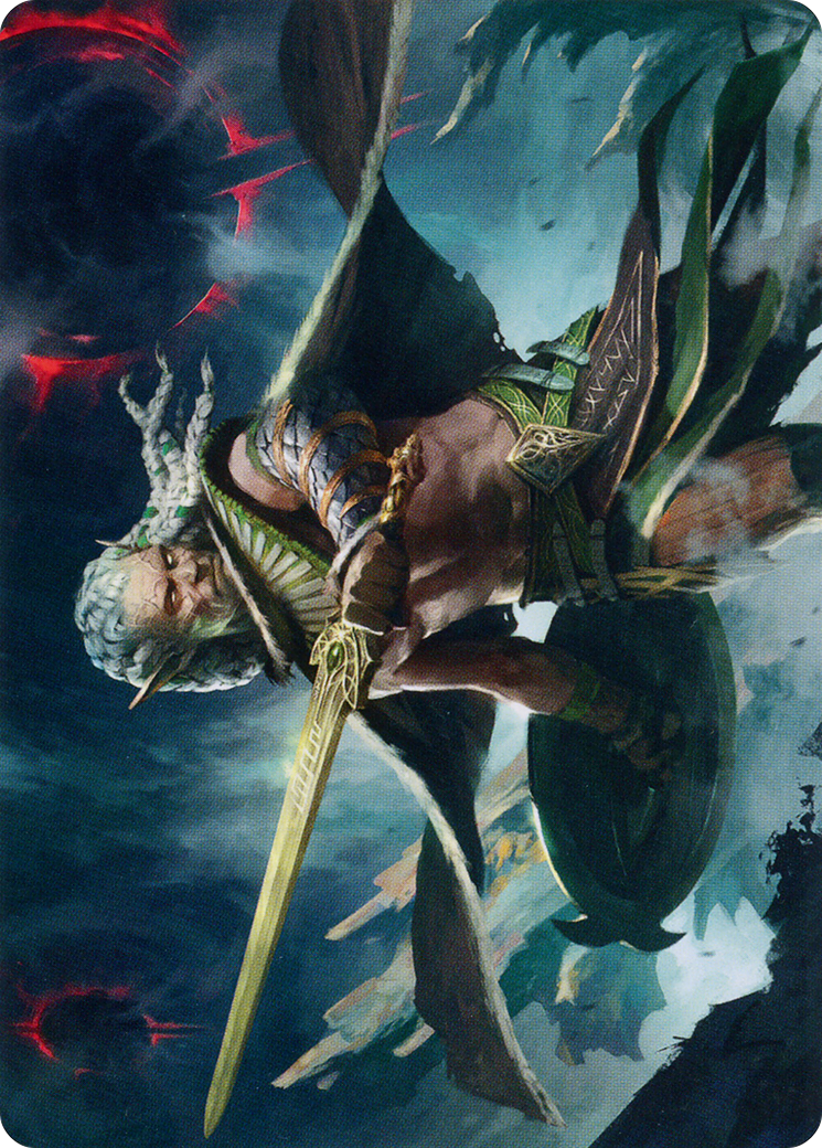 Serpent-Blade Assailant Art Card (40) [March of the Machine Art Series] | Odin's Place
