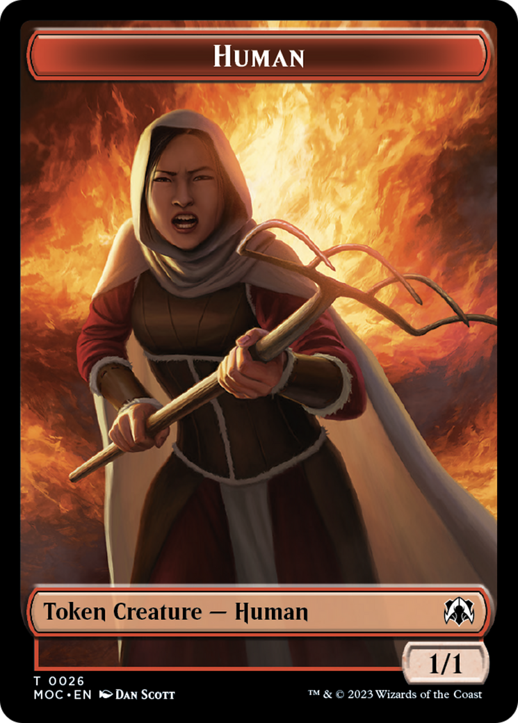 Tentacle // Human (26) Double-Sided Token [March of the Machine Commander Tokens] | Odin's Place