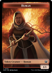 Squid // Human (26) Double-Sided Token [March of the Machine Commander Tokens] | Odin's Place