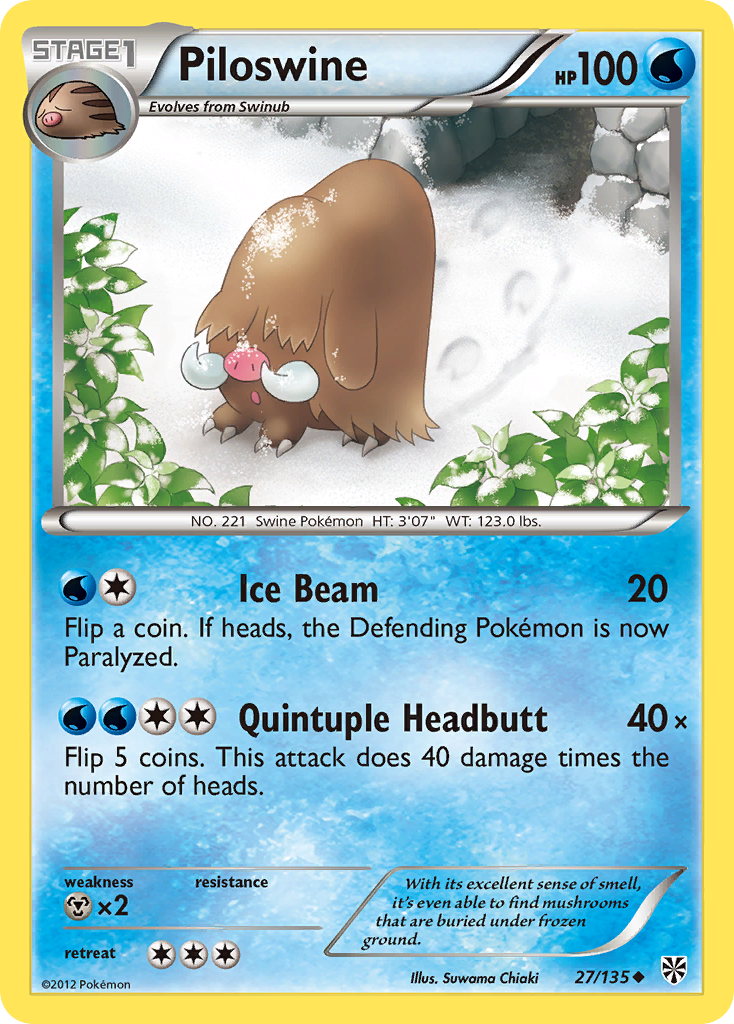 Piloswine (27/135) [Black & White: Plasma Storm] | Odin's Place