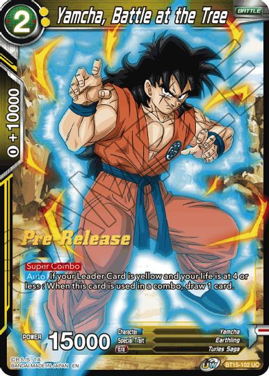 Yamcha, Battle at the Tree (BT15-102) [Saiyan Showdown Prerelease Promos] | Odin's Place