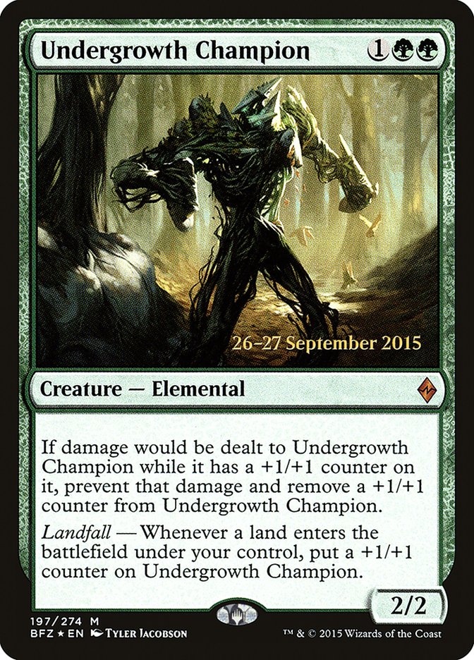 Undergrowth Champion (197) [Battle for Zendikar Prerelease Promos] | Odin's Place