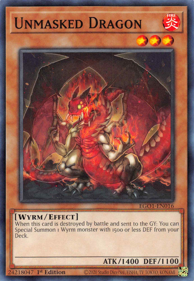 Unmasked Dragon [EGO1-EN016] Common | Odin's Place