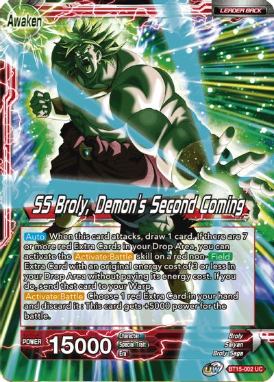 Broly // SS Broly, Demon's Second Coming (BT15-002) [Saiyan Showdown] | Odin's Place