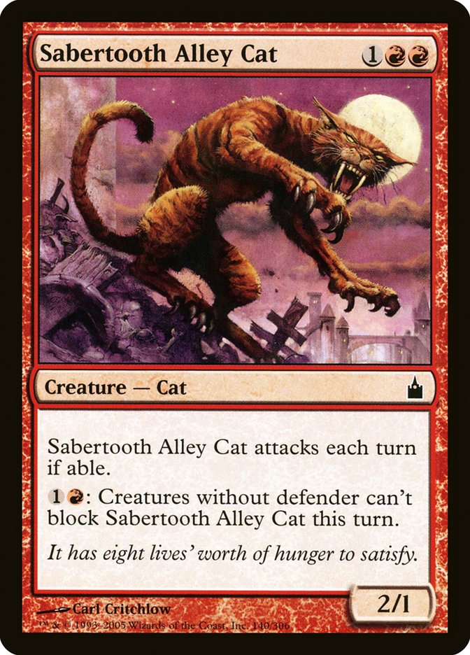 Sabertooth Alley Cat (140) [Ravnica: City of Guilds] | Odin's Place