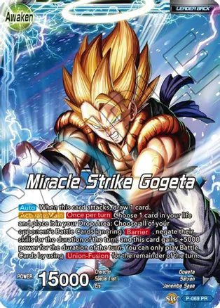 Son Goku & Vegeta // Miracle Strike Gogeta (P-069) [Mythic Booster] | Odin's Place