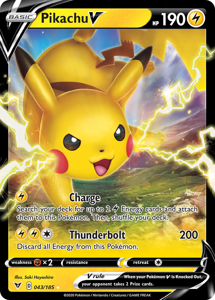 Pikachu V (043/185) [Sword & Shield: Vivid Voltage] | Odin's Place