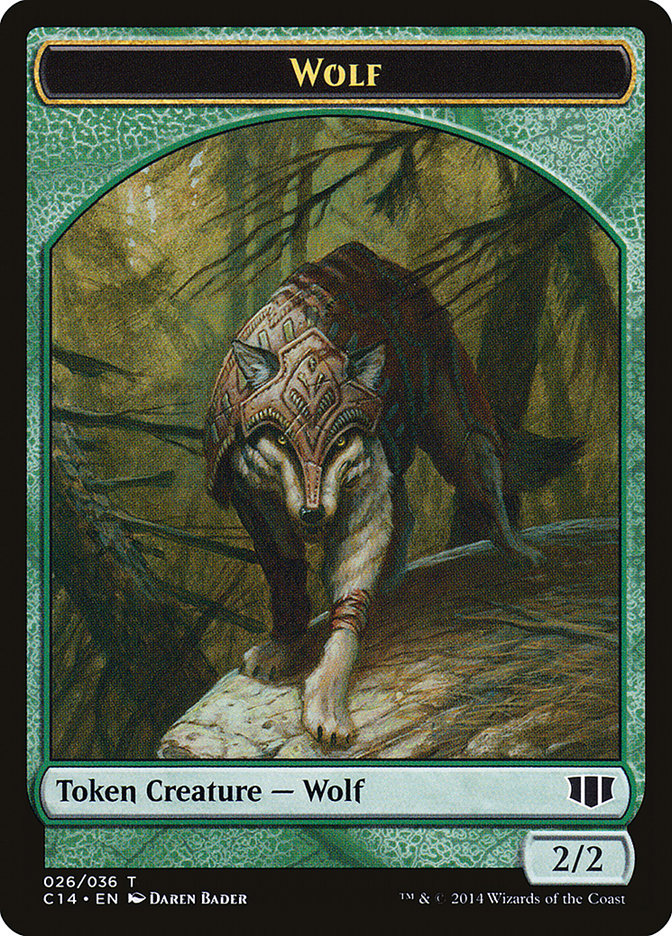 Treefolk // Wolf Double-Sided Token [Commander 2014 Tokens] | Odin's Place