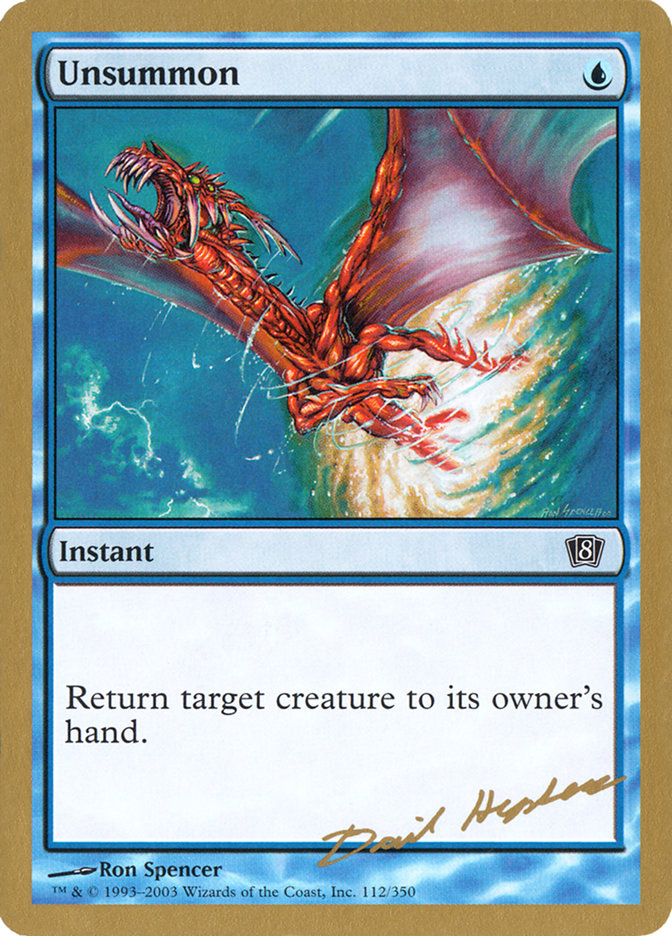 Unsummon (Dave Humpherys) [World Championship Decks 2003] | Odin's Place